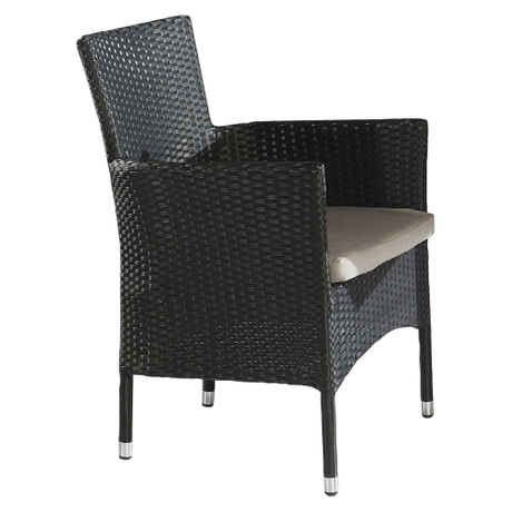 Sillas de comedor de mimbre redondas de plástico al aire libre de